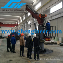 small size Electric hydraulic telescopic articulated boom provision marine lifting crane for sale